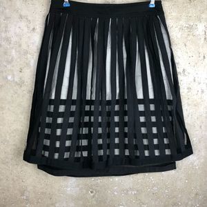 Cynthia Steffe Black Sheer Mini Skirt